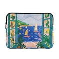 thumbnail image 1 of FORMRS 13-13.3 inch Laptop Sleeve Case Soft Carrying Quilted Computer Bag Cover, Green Seaside, 1 of 7