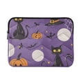 thumbnail image 1 of FORMRS 13-13.3 inch Laptop Sleeve Case Soft Carrying Quilted Computer Bag Cover, Halloween Black Cat, 1 of 7