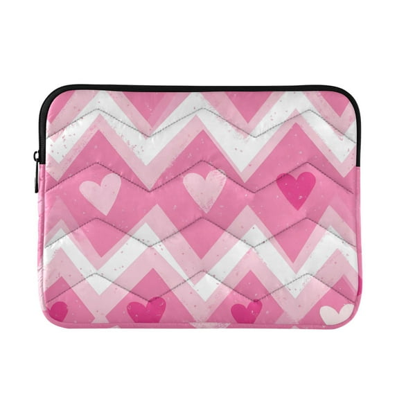 FORMRS 13-13.3 inch Laptop Sleeve Case Soft Carrying Quilted Computer Bag Cover, Heart Geometric
