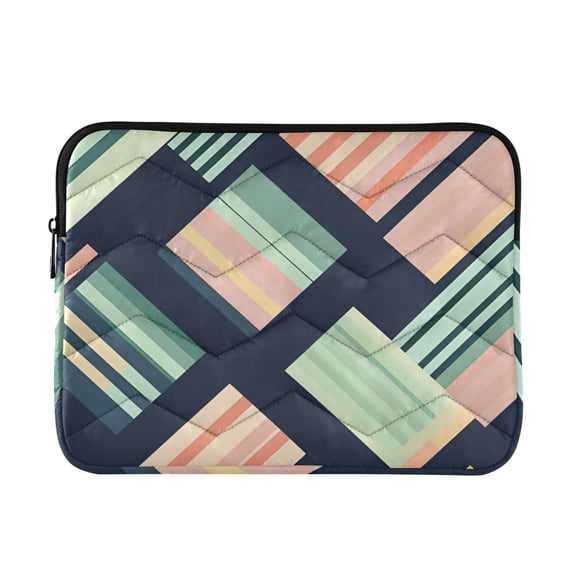 FORMRS 13-13.3 inch Laptop Sleeve Case Soft Carrying Quilted Computer Bag Cover, Isometric Pink