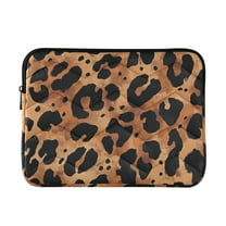 FORMRS 13-13.3 inch Laptop Sleeve Case Soft Carrying Quilted Computer Bag Cover, Leopard Pattern