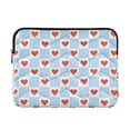 thumbnail image 1 of FORMRS 13-13.3 inch Laptop Sleeve Case Soft Carrying Quilted Computer Bag Cover, Light Blue Checkered Heart, 1 of 6