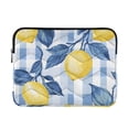 thumbnail image 1 of FORMRS 13-13.3 inch Laptop Sleeve Case Soft Carrying Quilted Computer Bag Cover, Light Blue Lemon, 1 of 7