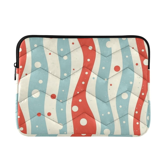 FORMRS 13-13.3 inch Laptop Sleeve Case Soft Carrying Quilted Computer Bag Cover, Light Blue Pattern