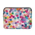 thumbnail image 1 of FORMRS 13"-13.3" Laptop Sleeve Protective Case Soft Carrying Quilted Computer Bag Cover, Light Colorful Circles, 1 of 7