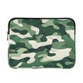 thumbnail image 1 of FORMRS 13-13.3 inch Laptop Sleeve Case Soft Carrying Quilted Computer Bag Cover, Light Green Camouflage Design, 1 of 7