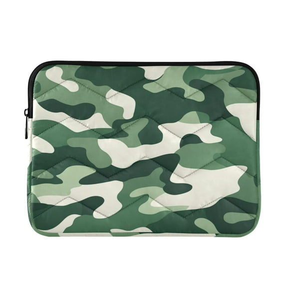 FORMRS 13-13.3 inch Laptop Sleeve Case Soft Carrying Quilted Computer Bag Cover, Light Green Camouflage Design