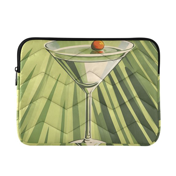 FORMRS 13"-13.3" Laptop Sleeve Protective Case Soft Carrying Quilted Computer Bag Cover, Light Green Martini