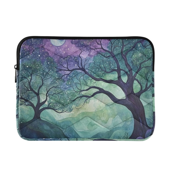FORMRS 13-13.3 inch Laptop Sleeve Case Soft Carrying Quilted Computer Bag Cover, Moonlight Forest