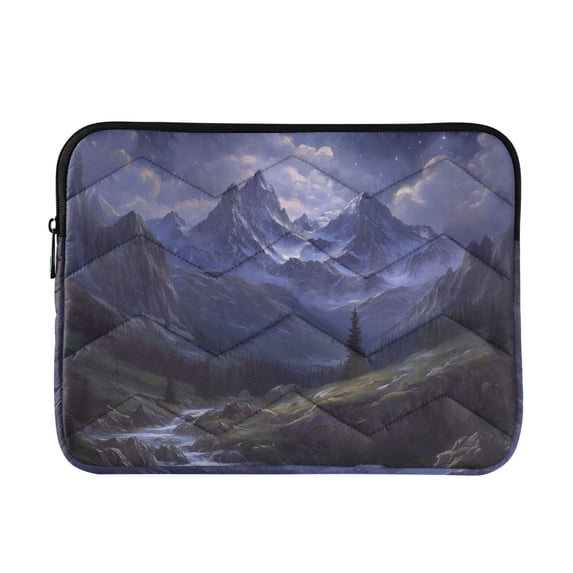 FORMRS 13-13.3 inch Laptop Sleeve Case Soft Carrying Quilted Computer Bag Cover, Moonlight Mountain