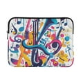 thumbnail image 1 of FORMRS 13-13.3 inch Laptop Sleeve Case Soft Carrying Quilted Computer Bag Cover, Musical Pattern, 1 of 7