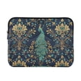 thumbnail image 1 of FORMRS 13"-13.3" Laptop Sleeve Protective Case Soft Carrying Quilted Computer Bag Cover, Navy Blue Peacock Pattern, 1 of 7