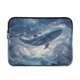 thumbnail image 1 of FORMRS 13-13.3 inch Laptop Sleeve Case Soft Carrying Quilted Computer Bag Cover, Night Floating Whale, 1 of 7