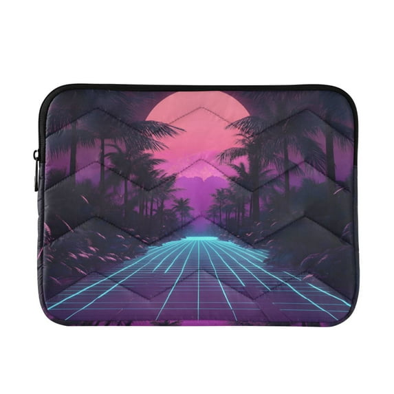 FORMRS 13-13.3 inch Laptop Sleeve Case Soft Carrying Quilted Computer Bag Cover, Night Neon Road