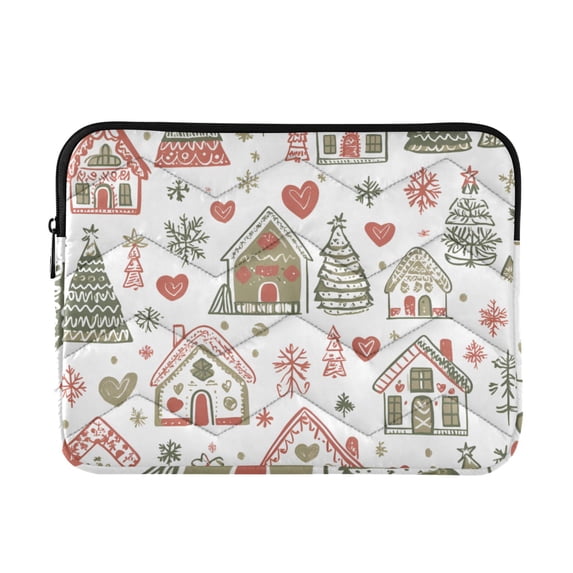 FORMRS 13-13.3 inch Laptop Sleeve Case Soft Carrying Quilted Computer Bag Cover, Nordic Christmas House