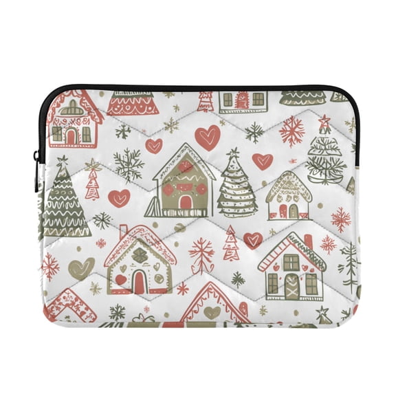 FORMRS 13-13.3 inch Laptop Sleeve Case Soft Carrying Quilted Computer Bag Cover, Nordic Christmas House