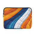 thumbnail image 1 of FORMRS 13-13.3 inch Laptop Sleeve Case Soft Carrying Quilted Computer Bag Cover, Orange Abstract Wavy, 1 of 7