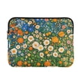 thumbnail image 1 of FORMRS 13"-13.3" Laptop Sleeve Protective Case Soft Carrying Quilted Computer Bag Cover, Orange Floral Garden, 1 of 7