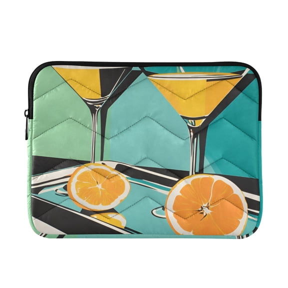 FORMRS 13-13.3 inch Laptop Sleeve Case Soft Carrying Quilted Computer Bag Cover, Orange Glasses