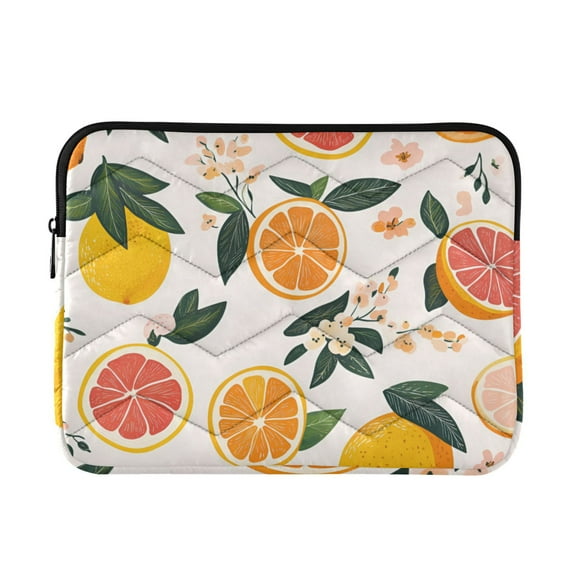 FORMRS 13-13.3 inch Laptop Sleeve Case Soft Carrying Quilted Computer Bag Cover, Orange Slices
