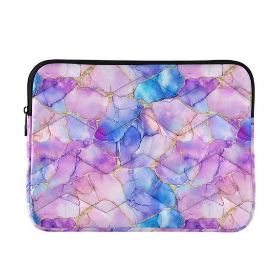 FORMRS 13"-13.3" Laptop Sleeve Protective Case Soft Carrying Quilted Computer Bag Cover, Pastel Pink Marble Pattern