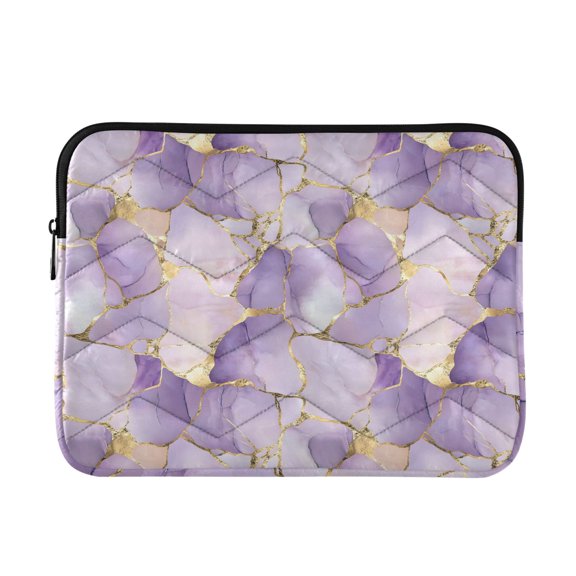 FORMRS 13-13.3 inch Laptop Sleeve Case Soft Carrying Quilted Computer Bag Cover, Pastel Purple Marble Pattern