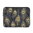 thumbnail image 1 of FORMRS 13-13.3 inch Laptop Sleeve Case Soft Carrying Quilted Computer Bag Cover, Peacock Feathers Pattern, 1 of 7
