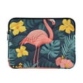 thumbnail image 2 of Pink Flamingo Laptop Messenger Bag - Unique Flamingo Print Computer Bag 2 of 13