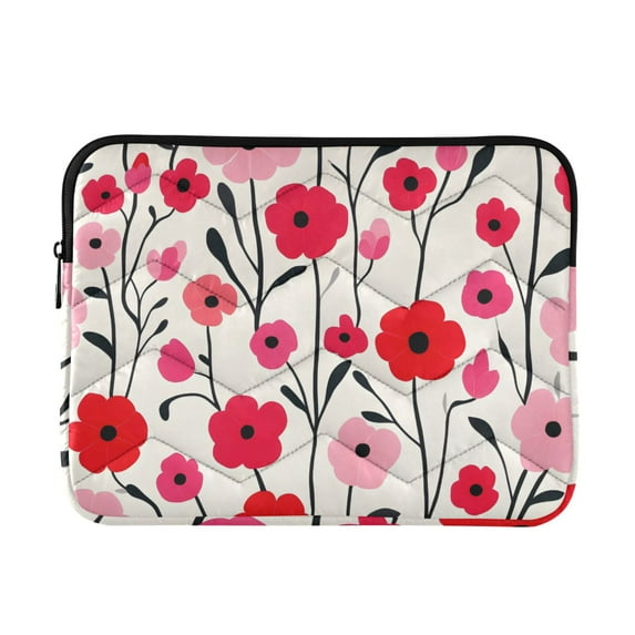 FORMRS 13-13.3 inch Laptop Sleeve Case Soft Carrying Quilted Computer Bag Cover, Pink Floral