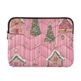 thumbnail image 1 of FORMRS 13"-13.3" Laptop Sleeve Protective Case Soft Carrying Quilted Computer Bag Cover, Pink Gingerbread House, 1 of 7