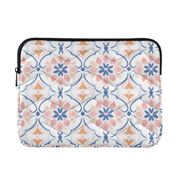 FORMRS 13"-13.3" Laptop Sleeve Protective Case Soft Carrying Quilted Computer Bag Cover, Pink Mosaic Pattern