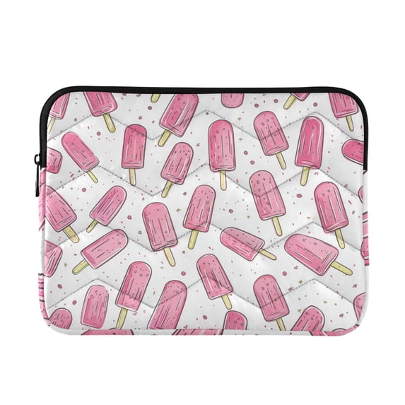 FORMRS 13-13.3 inch Laptop Sleeve Case Soft Carrying Quilted Computer Bag Cover, Pink Popsicle Pattern
