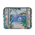 thumbnail image 1 of FORMRS 13"-13.3" Laptop Sleeve Protective Case Soft Carrying Quilted Computer Bag Cover, Pink Seaside, 1 of 7