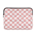 thumbnail image 1 of FORMRS 13-13.3 inch Laptop Sleeve Case Soft Carrying Quilted Computer Bag Cover, Pink White Checked Pattern, 1 of 7