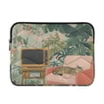 thumbnail image 1 of FORMRS 13"-13.3" Laptop Sleeve Protective Case Soft Carrying Quilted Computer Bag Cover, Pink and Green Cat, 1 of 7