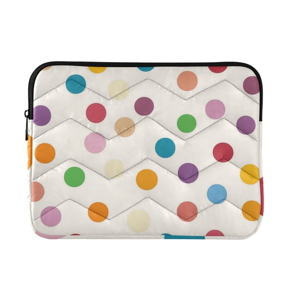FORMRS 13-13.3 inch Laptop Sleeve Case Soft Carrying Quilted Computer Bag Cover, Polka Dot