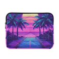 thumbnail image 1 of FORMRS 13-13.3 inch Laptop Sleeve Case Soft Carrying Quilted Computer Bag Cover, Purple Digital Art, 1 of 7