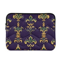 FORMRS 13-13.3 inch Laptop Sleeve Case Soft Carrying Quilted Computer Bag Cover, Purple Flowers Pattern