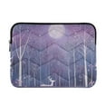 thumbnail image 1 of FORMRS 13-13.3 inch Laptop Sleeve Case Soft Carrying Quilted Computer Bag Cover, Purple Forest, 1 of 7