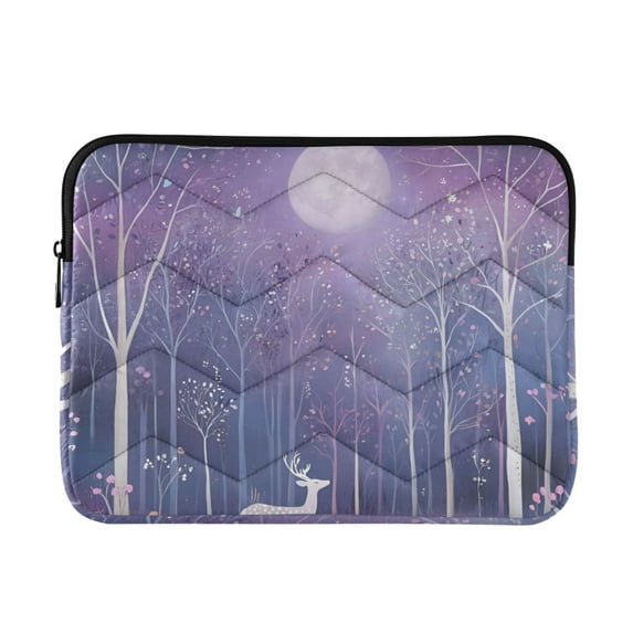 FORMRS 13-13.3 inch Laptop Sleeve Case Soft Carrying Quilted Computer Bag Cover, Purple Forest
