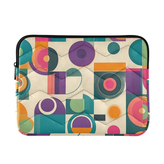 FORMRS 13-13.3 inch Laptop Sleeve Case Soft Carrying Quilted Computer Bag Cover, Purple Geometric