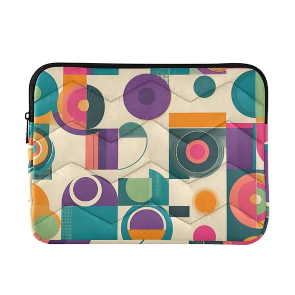 FORMRS 13-13.3 inch Laptop Sleeve Case Soft Carrying Quilted Computer Bag Cover, Purple Geometric