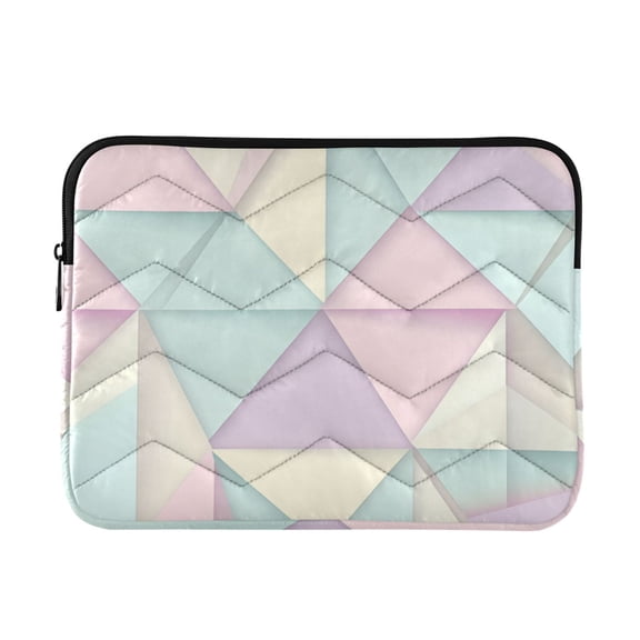 FORMRS 13-13.3 inch Laptop Sleeve Case Soft Carrying Quilted Computer Bag Cover, Purple Geometric