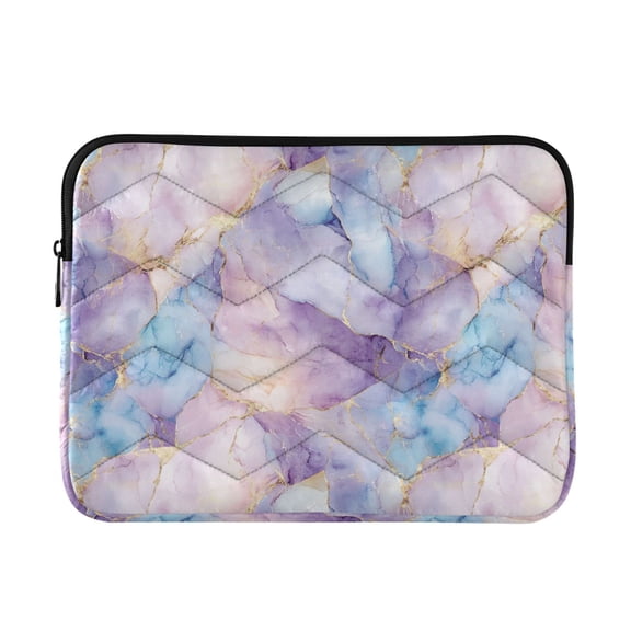 FORMRS 13-13.3 inch Laptop Sleeve Case Soft Carrying Quilted Computer Bag Cover, Purple Marble Pattern