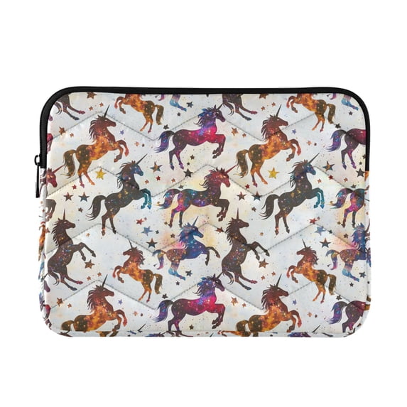 FORMRS 13-13.3 inch Laptop Sleeve Case Soft Carrying Quilted Computer Bag Cover, Rainbow Stars Pattern