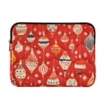 thumbnail image 1 of FORMRS 13-13.3 inch Laptop Sleeve Case Soft Carrying Quilted Computer Bag Cover, Red Christmas Ornaments Pattern, 1 of 7