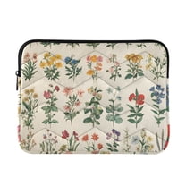 FORMRS 13-13.3 inch Laptop Sleeve Case Soft Carrying Quilted Computer Bag Cover, Red Floral