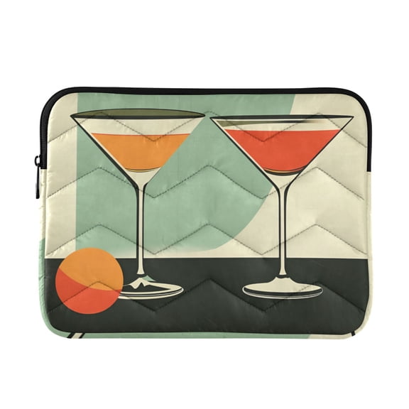 FORMRS 13-13.3 inch Laptop Sleeve Case Soft Carrying Quilted Computer Bag Cover, Red Glasses