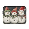 thumbnail image 1 of FORMRS 13-13.3 inch Laptop Sleeve Case Soft Carrying Quilted Computer Bag Cover, Red Snowmen, 1 of 7