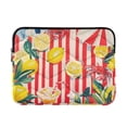 thumbnail image 1 of FORMRS 13-13.3 inch Laptop Sleeve Case Soft Carrying Quilted Computer Bag Cover, Red Striped Lemon, 1 of 7